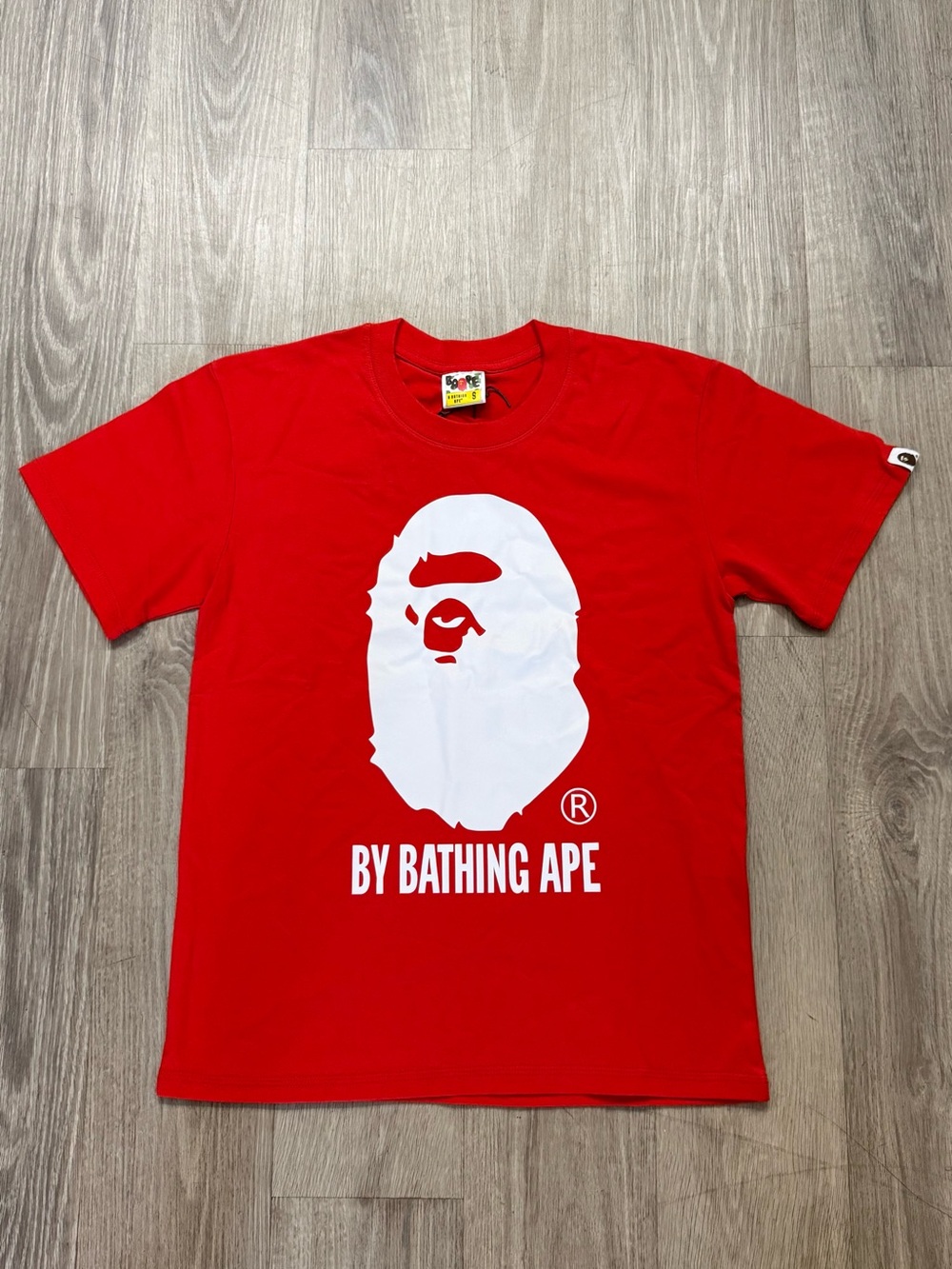 BAPE By Bathing Ape Red Logo Short Sleeve Tee